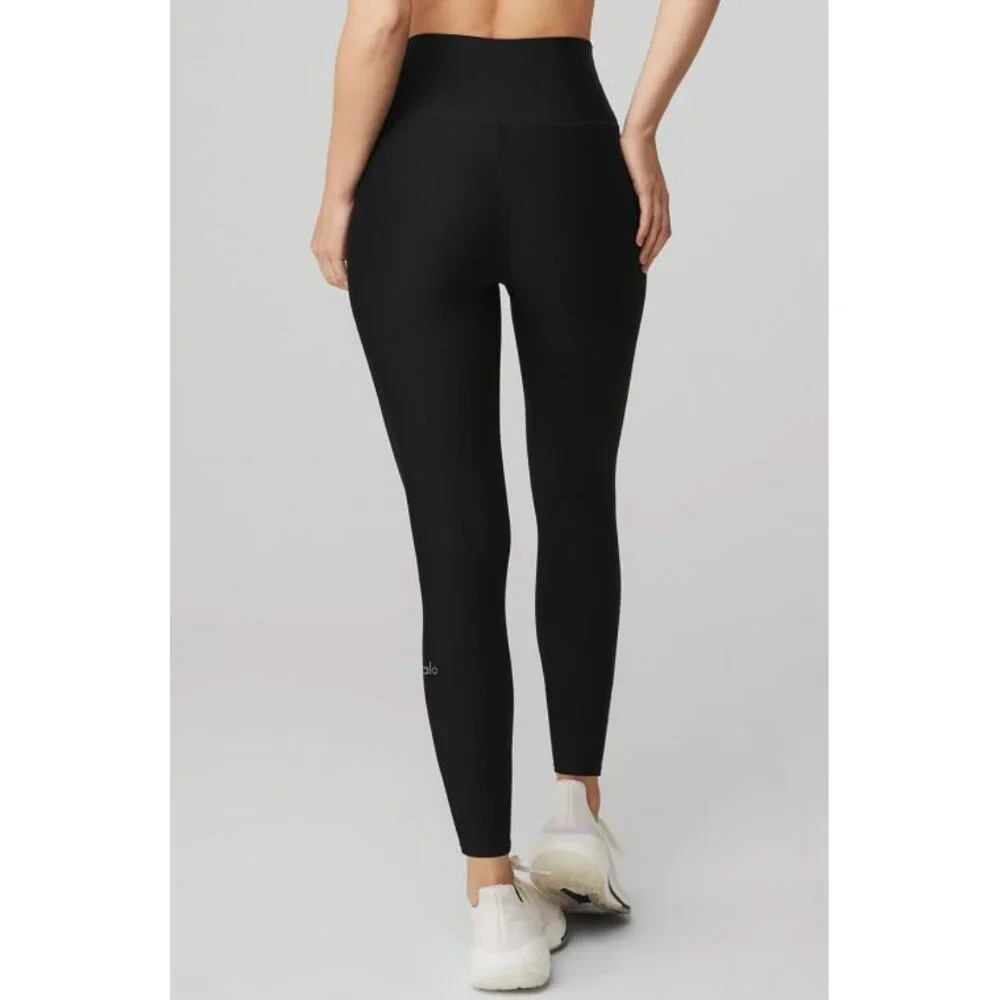 Alo 7/8 High-Waist Airlift Leggings Black Hi-Rise Waisted Skinny Tights Pants